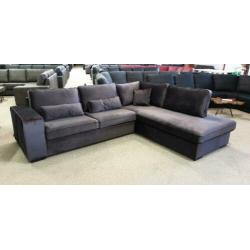 n551 antraciet stof loungebank