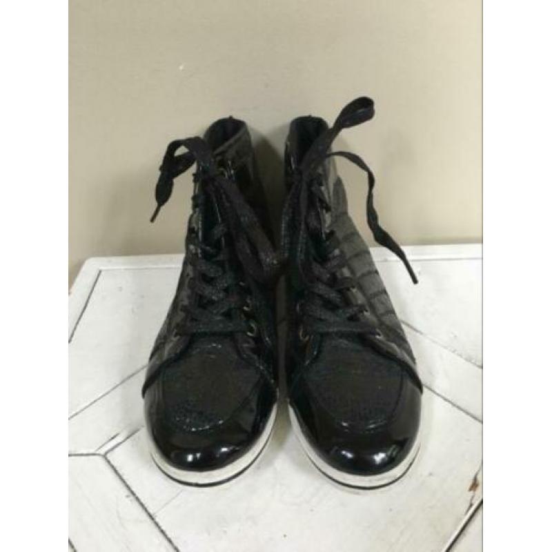 Zwarte hoge glansschoenen maat 39