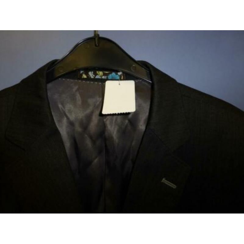 The Society Shop colbert antraciet grijs 100% wol 54 29689