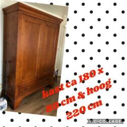 ??prachtige eiken houten kast 2 deuren planken lade restylen
