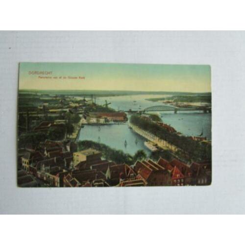 Ansichtkaart Dordrecht panorama van af de groote kerk