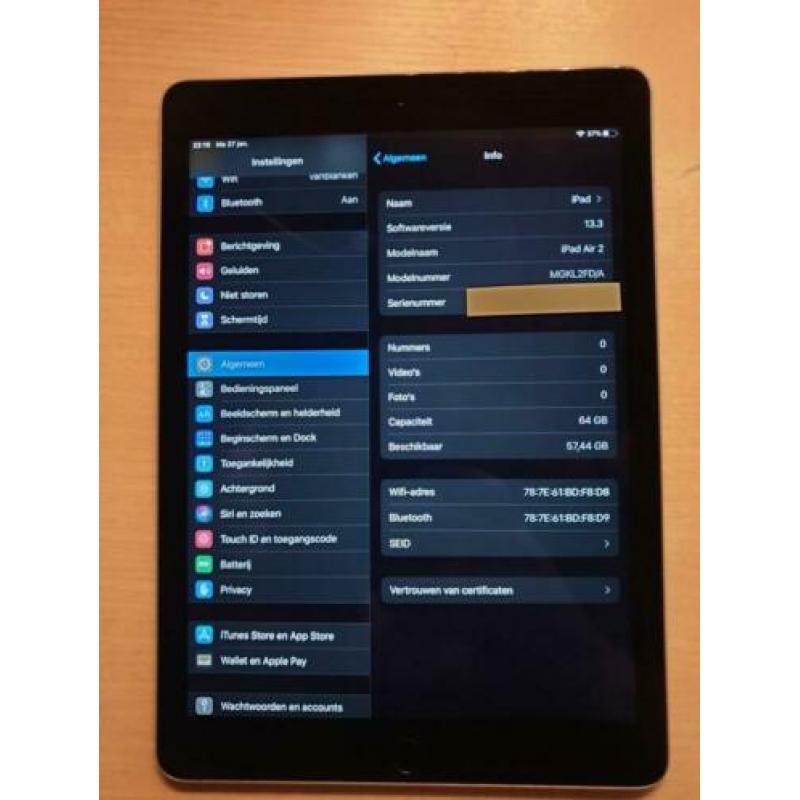 Te Koop ipad Air 2 64GB