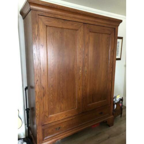 ??prachtige eiken houten kast 2 deuren planken lade restylen