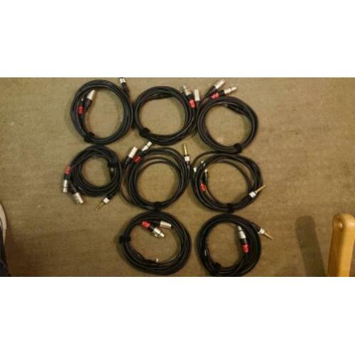 Cordial insert kabels stereo jack naar XLR male en female
