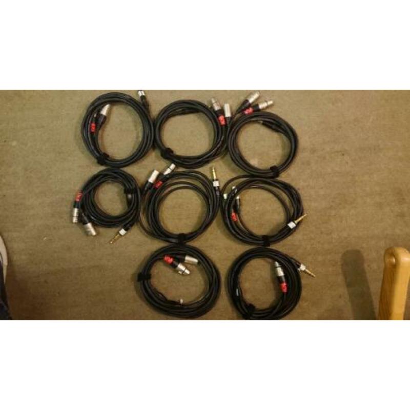 Cordial insert kabels stereo jack naar XLR male en female