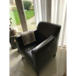 fauteuil Bruin Leder 2 stuks