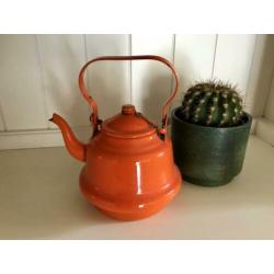 Vintage / retro emaille thee / koffiepot