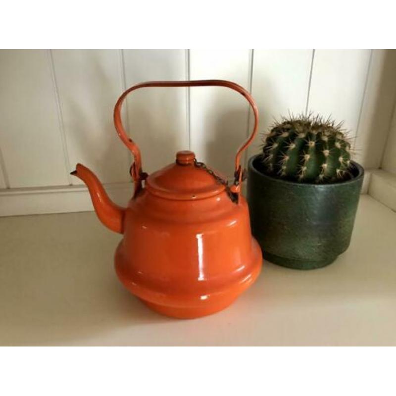 Vintage / retro emaille thee / koffiepot
