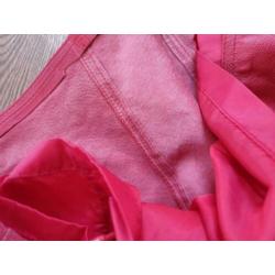 Rood leren rokje van leer 34 xs