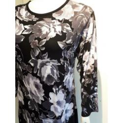 Nieuwe AKH jurk grijs/zwart one size maat 46/48/50
