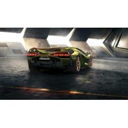 Lamborghini Sian 2019 Stoffen Canvas Poster 90 x 60 cm
