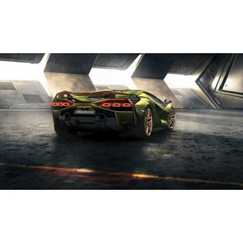 Lamborghini Sian 2019 Stoffen Canvas Poster 90 x 60 cm