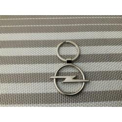 Opel rond zilveren logo sleutelhanger