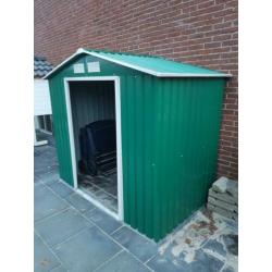 Tuinhuis metaal groen zeer goede staat