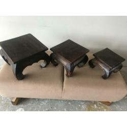 Opiumtafeltjes Teak 5x