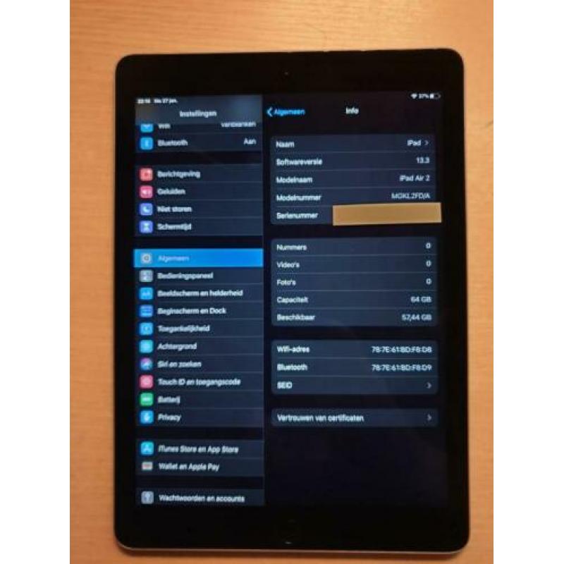 Te Koop ipad Air 2 64GB