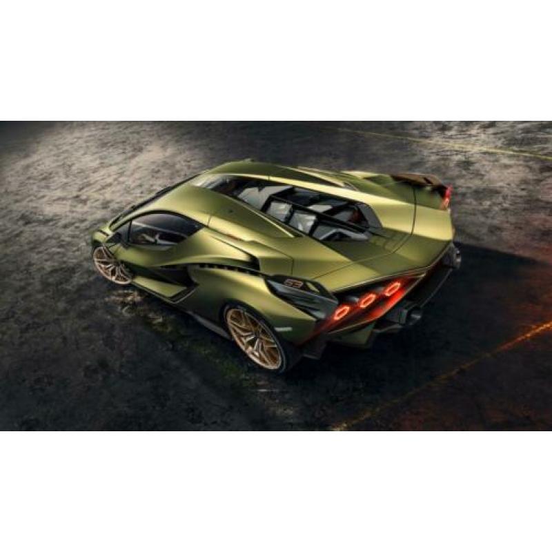 Lamborghini Sian 2019 Stoffen Canvas Poster 90 x 60 cm