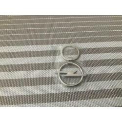 Opel rond zilveren logo sleutelhanger