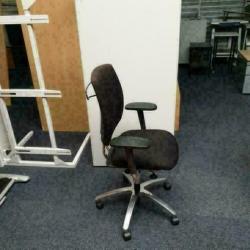 Bureaustoel Drabert verkleurd zwart/RVS KSB Den Bosch BS231
