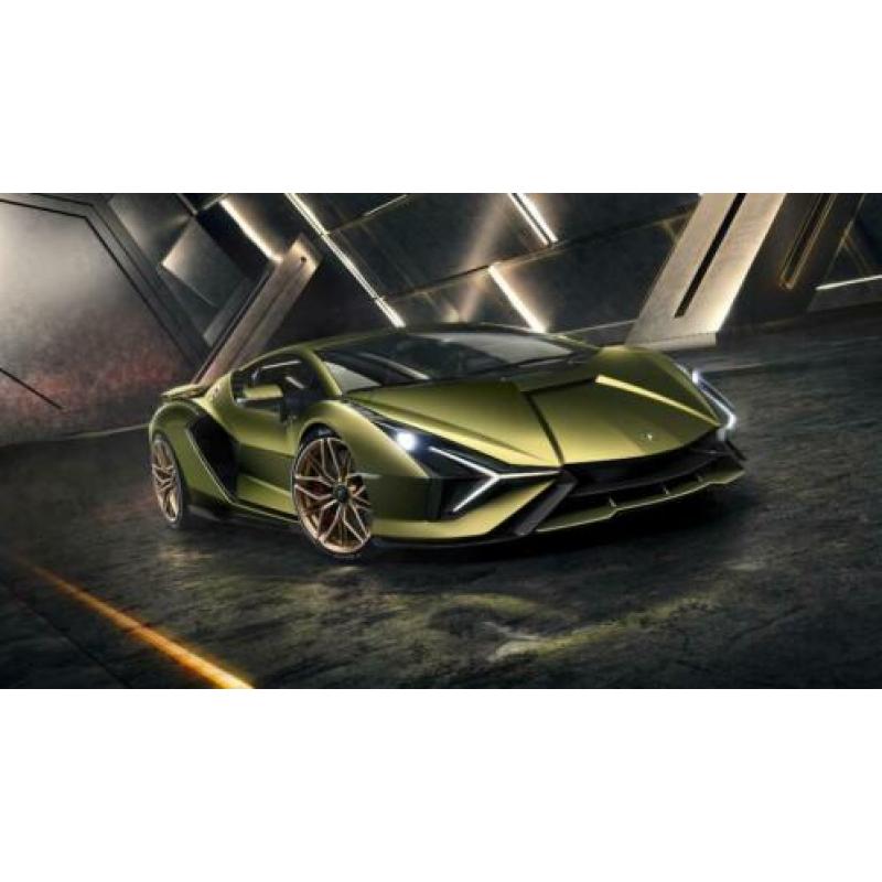 Lamborghini Sian 2019 Stoffen Canvas Poster 90 x 60 cm