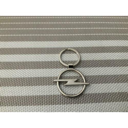 Opel rond zilveren logo sleutelhanger