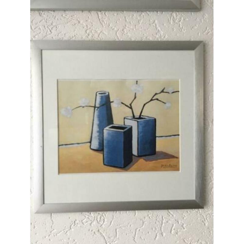 Set van 4 ingelijste posters van Yves Blanc