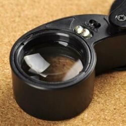 Loep Vergrootglas Loupe LED verlichting vergroot 40X zwart