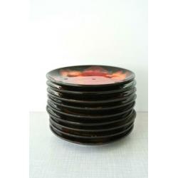 9 vintage fat lava BORDJES schotels seventies '70 no retro