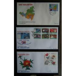 St. Maarten, 1e dag envelop, E1 t/m E6-E6X-E6Y-E6XC-E7