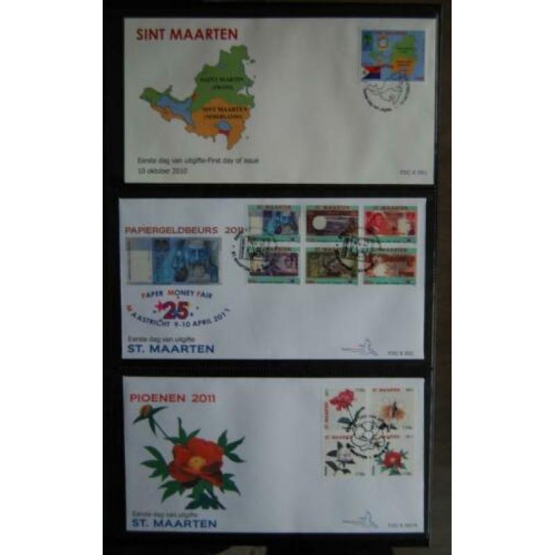 St. Maarten, 1e dag envelop, E1 t/m E6-E6X-E6Y-E6XC-E7