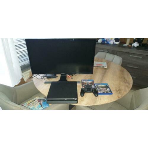 PlayStation 4 slim 1tb met monitor