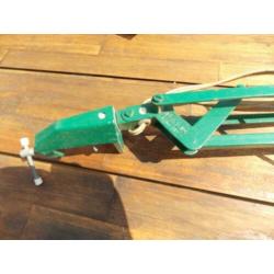 vintage groene verstelbare lamp met klem