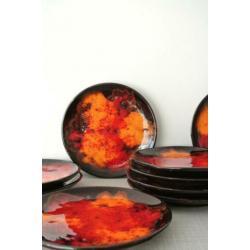 9 vintage fat lava BORDJES schotels seventies '70 no retro
