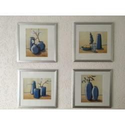 Set van 4 ingelijste posters van Yves Blanc