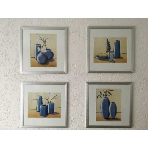Set van 4 ingelijste posters van Yves Blanc