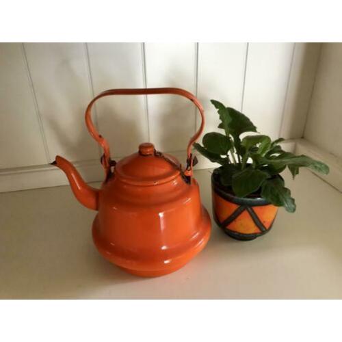 Vintage / retro emaille thee / koffiepot