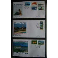 St. Maarten, 1e dag envelop, E1 t/m E6-E6X-E6Y-E6XC-E7