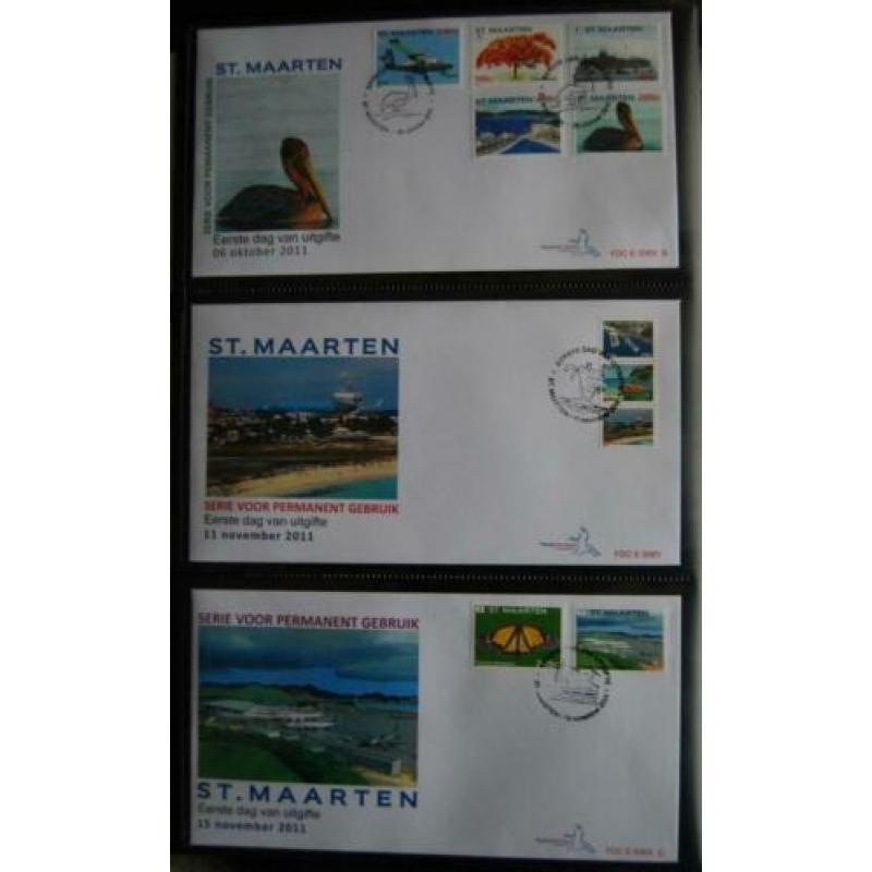 St. Maarten, 1e dag envelop, E1 t/m E6-E6X-E6Y-E6XC-E7