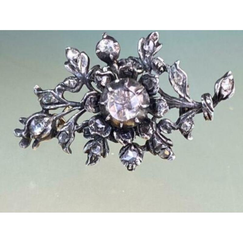 Roosdiamanten broche Johan Roozendaal