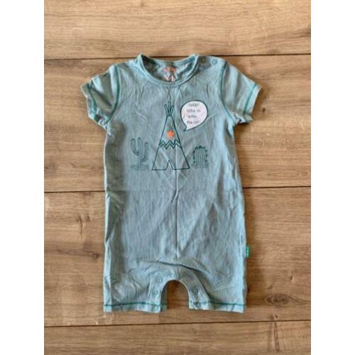 Z.g.a.n. Groen boxpakje, zomer, unisex, Hema, maat 74