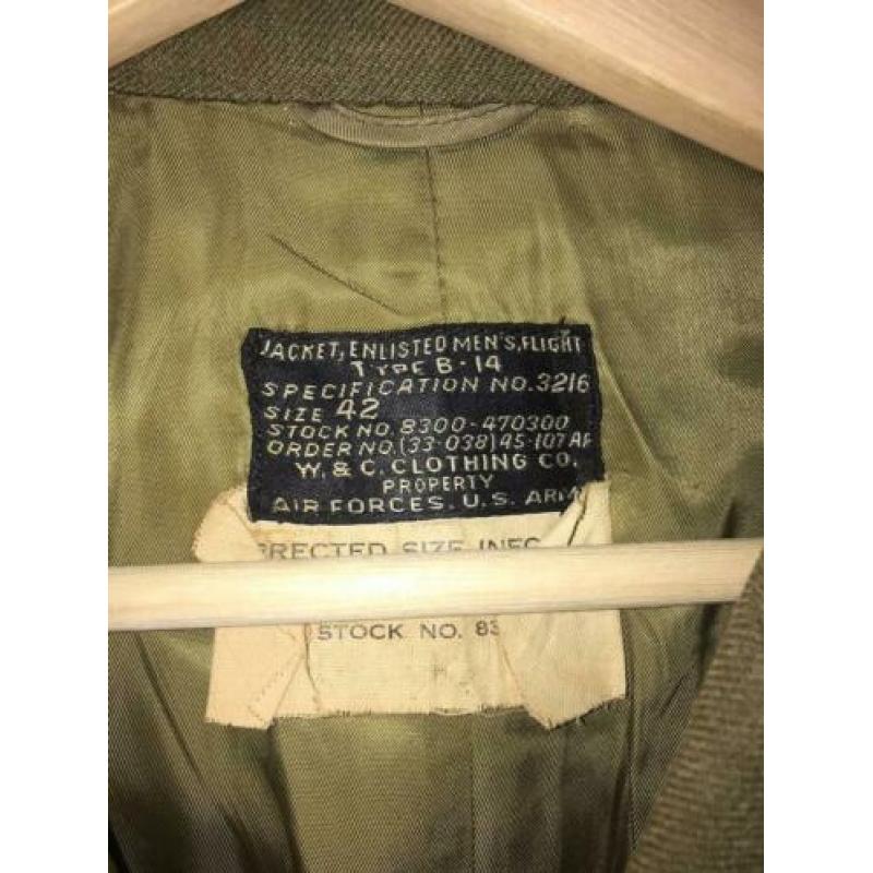 Amerikaanse USAAF B-14 jas maat 42