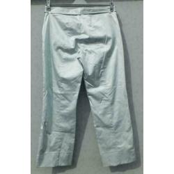 BRAX licht zeegroen 7/8 glans stretch broek mt 38/40