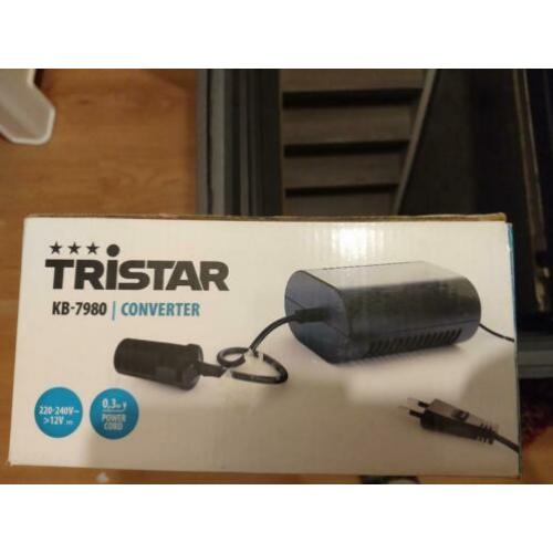Tristar omvormer/converter NIEUW 230/12volt