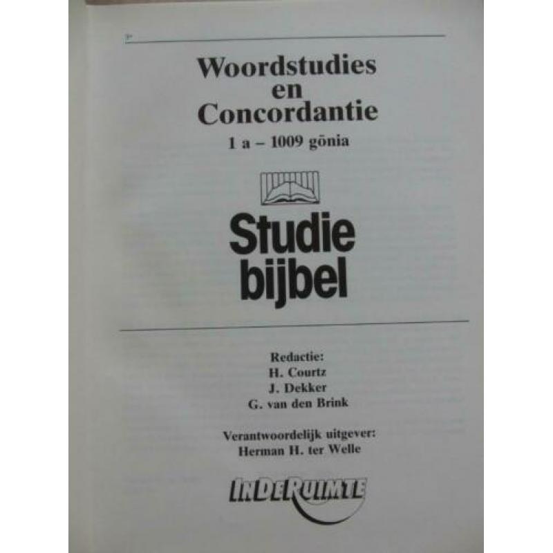Studiebijbel - Woordstudies en Concordantie 1 a - 1009 gonia