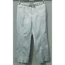 BRAX licht zeegroen 7/8 glans stretch broek mt 38/40