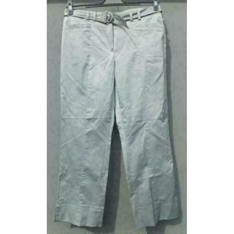 BRAX licht zeegroen 7/8 glans stretch broek mt 38/40