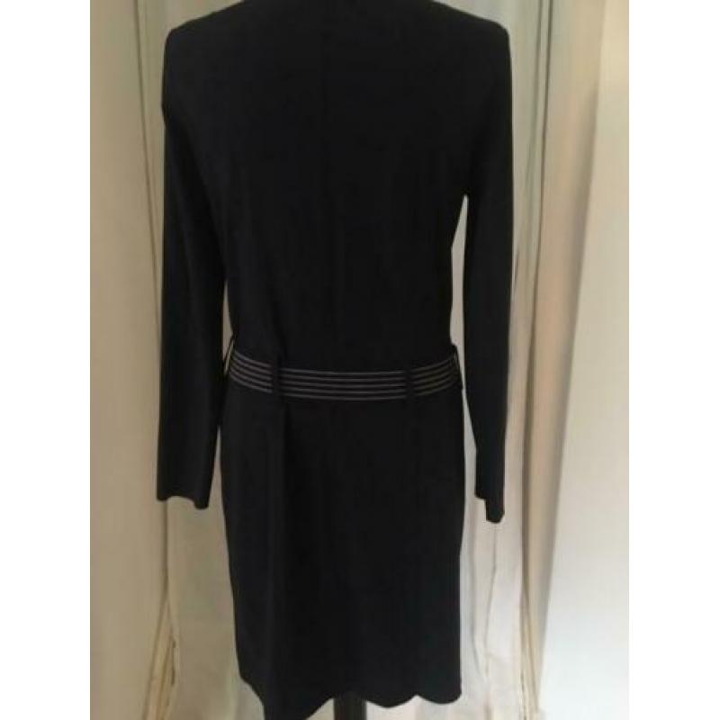 Jane Lushka donkerblauwe overhemdjurk drukknopen travel M