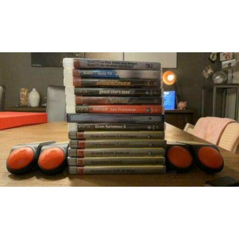 13 Playstation 3 games (incl Buzz buzzers)