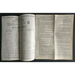 Timetable Sabena uit december 1952 (N31)