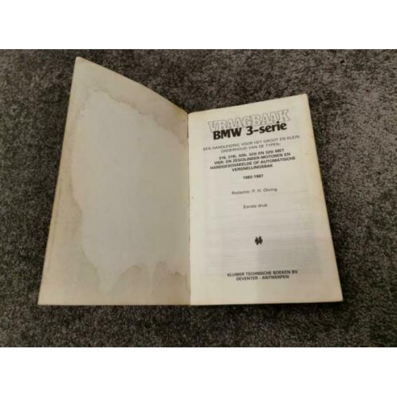 Bmw e30 vraagbaak boek